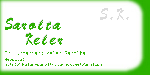 sarolta keler business card